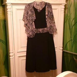 Gorgeous Black and Zebra Print Cocktail Dress